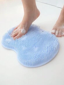 1件多功能按摩浴刷,防滑墊,吸盤搓腳墊,浴室搓腳墊-綠色 - 綠色 - 查看 9