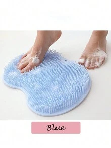 1件多功能按摩浴刷,防滑墊,吸盤搓腳墊,浴室搓腳墊-綠色 - 綠色 - 查看 10