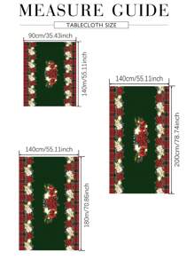 1入組聖誕圖案圖案桌布 - 多顏色 - 查看 6