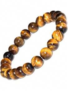 DAZCOLO 1入珠寶戴品,波西米亞極簡風格,自然8mm寶石串珠手鍊-女士度假、聚會、節日裝扮完美之選 - 彩色 - 查看 13