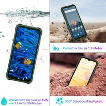 Blackview Bv6200 Pro 12gb(6+6擴展)+128gb戶外手機,android13戶外智慧型手機,搭載13000mah電池,heliop35 2.3ghz八核心處理器,1300萬像素+800萬像素6.56英寸hd+工地手機,雙4g 98db揚聲器(綠色) - 綠色 - 查看 5