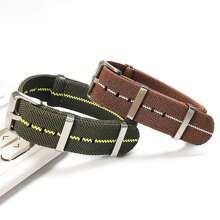 Fashionable Sports Elastic Nylon Watch Band 20/22mm Suitable For Daily Wear - Grey - View 3