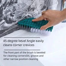 1 件可彎曲硬毛清潔刷,硬毛角刷,浴室洗手台清潔刷,角落清潔刷