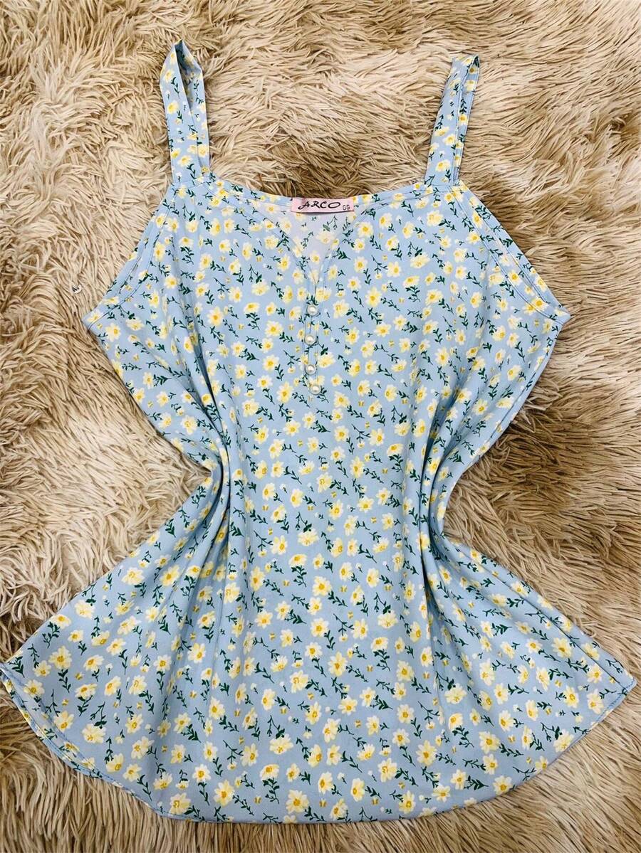 Women Tank Tops & Camis - Màu xanh nhạt - Xem 1