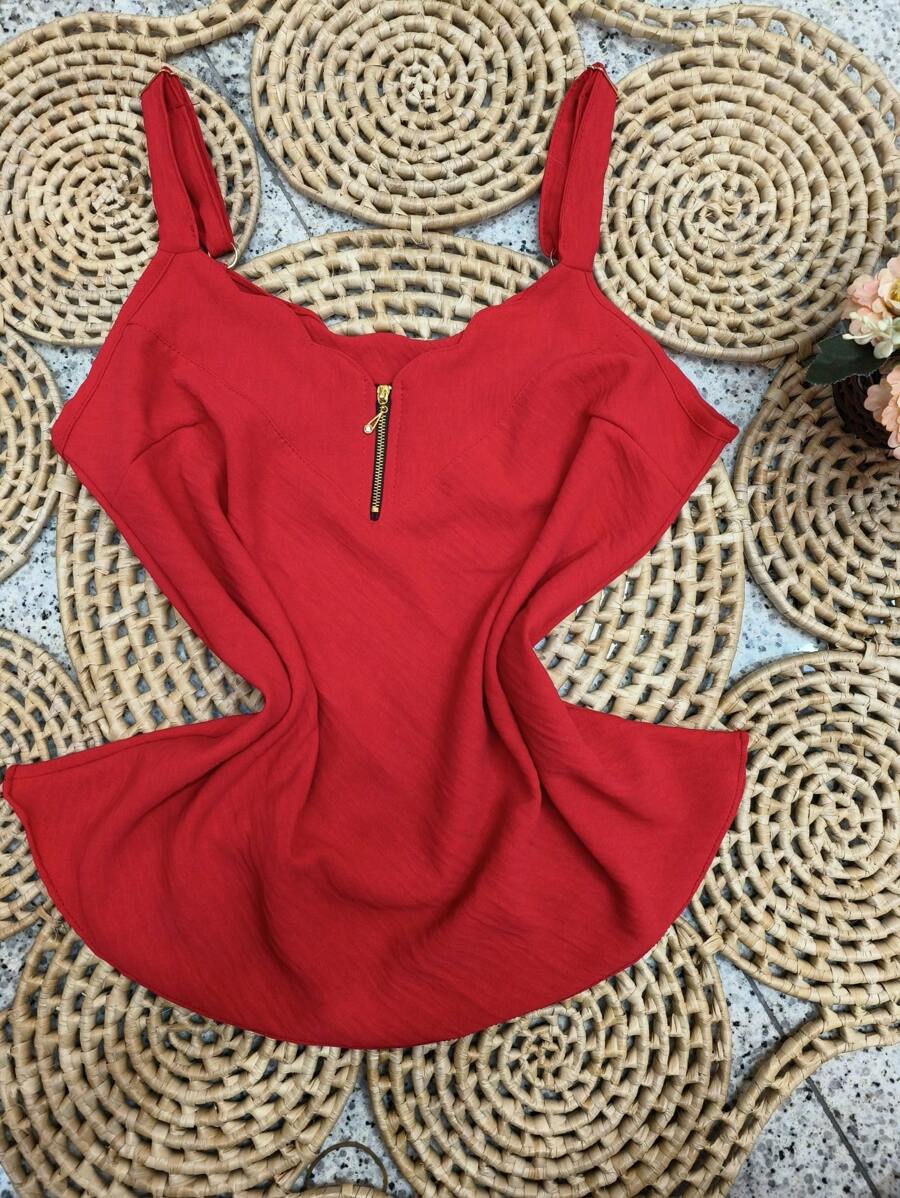 Women Tank Tops & Camis - 紅色 - 查看 1
