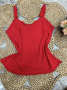 Women Tank Tops & Camis - 紅色 - 查看 2
