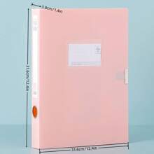 1pc A4 Size Archive Box With Closure For Documents, Files, Vouchers, And Office Supplies Organization And Storage - Baby Blue - View 10