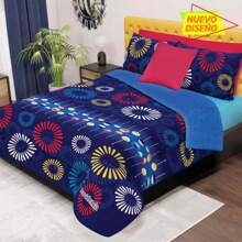 Soft Shearling Reverse Coverlet - Navy Blue - View 2