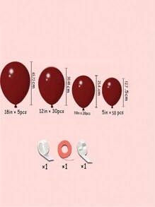 108入組品紅色氣球花環套裝,包含栗色氣球,適用於婚禮、生日、嬰兒淋浴、情人節、週年慶、派對裝飾