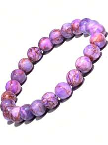 DAZCOLO 1入珠寶戴品,波西米亞極簡風格,自然8mm寶石串珠手鍊-女士度假、聚會、節日裝扮完美之選 - 彩色 - 查看 31