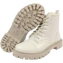 Women Pant Boots - Màu be - Xem 1