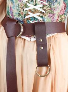 2 件棕色中世纪骑士风格服装腰带配件 - 棕色 - 查看 3