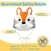 Baby Anti-Fall Head Protection Pad Toddler Walking Learning Head Guard Cap For Bumps & Bruises After Falling - Multicolor - View 7