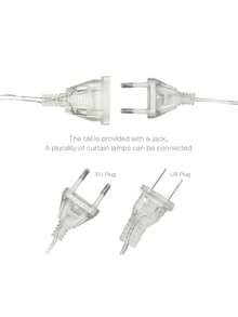 聖誕節戶外裝飾燈4m Led街道花環冰柱燈,戶外防水窗簾妖精串燈 - 彩色 - 查看 4