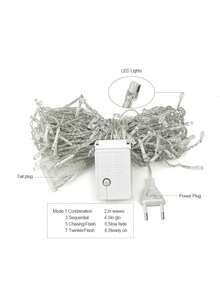 聖誕節戶外裝飾燈4m Led街道花環冰柱燈,戶外防水窗簾妖精串燈 - 彩色 - 查看 5
