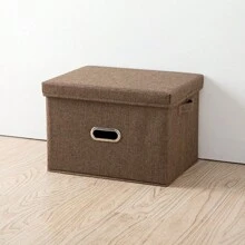 Caja de almacenamiento de tela para ropa, ropa interior, articulos de hogar - Marrón - Ver 1