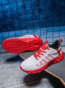 時尚遠足鞋/慢跑鞋/越野跑鞋/紅白路跑鞋/男士網球鞋 - 紅白色 - 查看 4