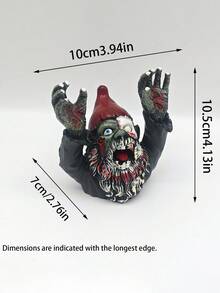 1pc Horror Halloween Decorative Zombie Garden Ornament - Multicolor - View 2