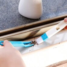 1入窗槽清潔刷帶塵盤,縫隙刷,槽刷,適用於空調/地板/浴室/廚房清潔工具