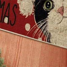 1入復古風格聖誕節主題地墊,卡通聖誕老人節日裝飾地氈適用於入口門廊 - 復古風做舊聖誕-3 - 查看 5