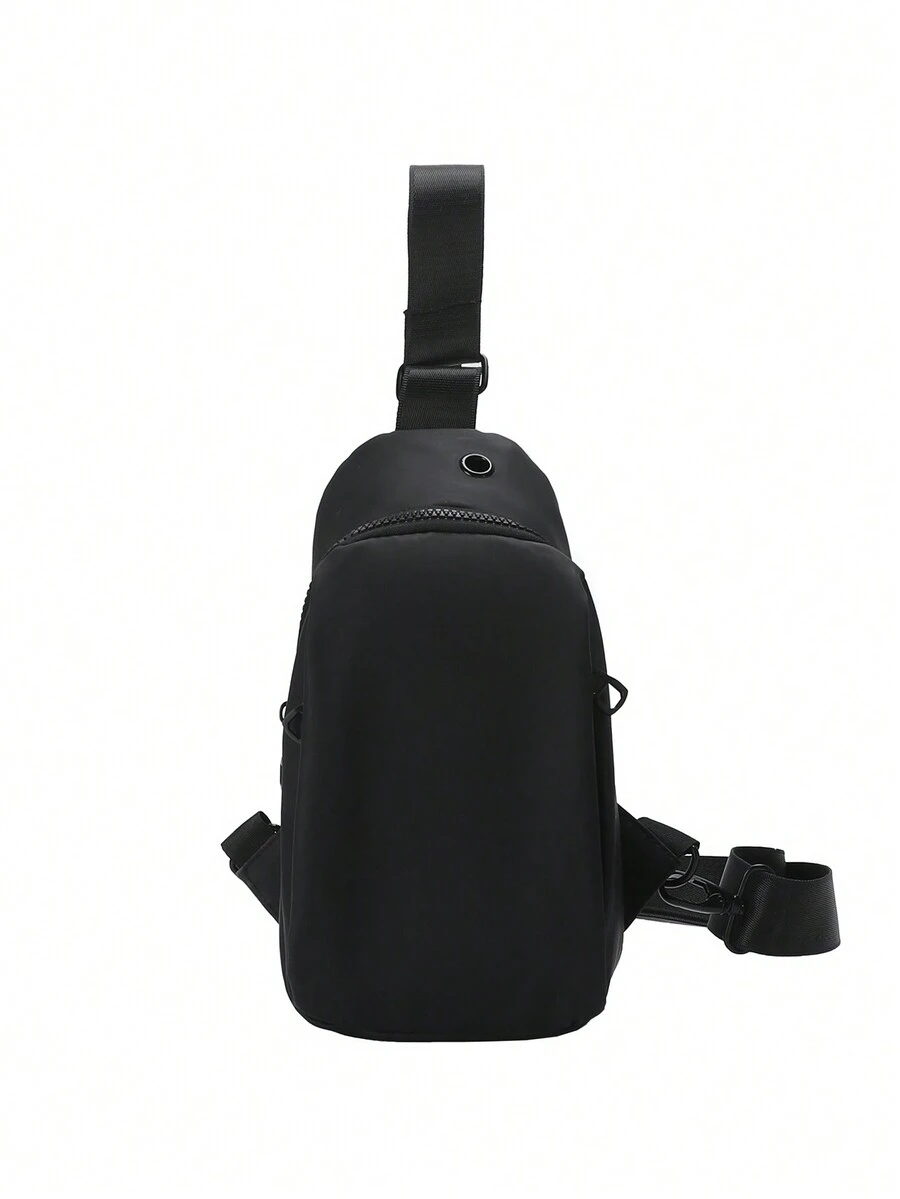 Solid Color Shoulder Bag Simple Classic Women's Bag Suitable For Shopping Or Date - Black - View 1