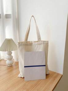 1 Pieza Bolso De Mano De Mujer Con Estampado De Arcoíris - Beis - Ver 3