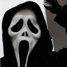 1 Pieza Máscara De Cara De Fantasma De Halloween - Negro - Ver 5