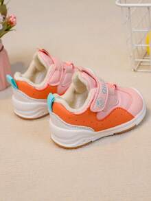 1 Đôi Bé Gái & Bé Trai Mờ Móc Và Vòng Đóng Bằng Mũi Tròn Ấm Áp Đi Bộ Giày Cho Mùa Đông - Hồng - Xem 6