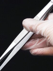 2 Miếng Cái nhíp Bộ Thép không gỉ Nhíp Với Thẳng Và Uốn cong Nhắc - Bạc - Xem 6