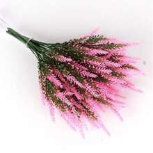 5束粉紫色薰衣草人造花 - 粉色 - 查看 3