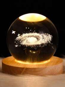 Luminária De Esfera Cristal Universo Cristal Usb
