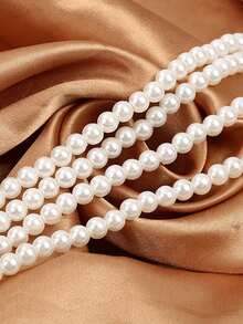 時尚復古長珍珠項鍊毛衣鏈適合女士日常佩戴、派對或節日配件