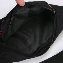 新款時尚大容量男士斜背包,防水運動胸包,休閒騎行包,旅行時尚單肩袋,腰包黑色包裝用品禮物適用於丈夫男士禮物父親節禮物情人節禮物禮物給男士 - 黑色 - 查看 3