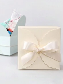 3Pcs Yellow Small Gift Boxes Empty Gift Box with Ribbons Cute Decorative Box For Friends, Children, Birthday, Wedding, Party, Cookie, Chocolate, Candy - Yellow - View 3