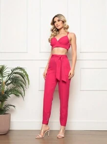 Women Two-Piece Outfits - Màu Hồng Tươi - Xem 5