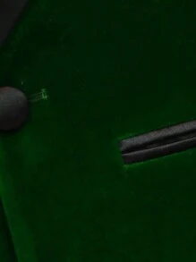 3 件套年轻男孩西装，夹克 + 裤子 + 领结，绅士装，秋冬 - 綠色 - 查看 10