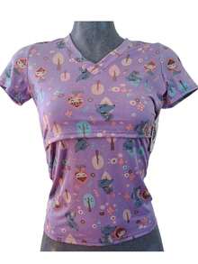 Blusa de maternidad y lactancia  estampada - Lila Púrpura - Ver 1