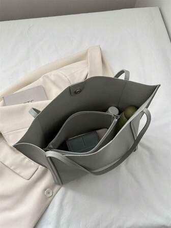 Large Capacity Shoulder Tote Bagback To School Backpack,School Bag Set,School Bag,Large Capacity,Portable,Business Casual, Suitable For Teen Girls Women College Students,Rookies & White-Collar Workers, Perfect For Back To School,College,Middle School, High School,Work , Business, Commute