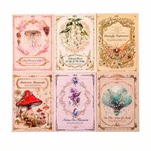 1pack/50pcs Light Vintage Botanical And Floral Printed Material Paper For Diy Scrapbooking And Note-taking - Multicolor - View 3