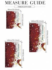 1入組聖誕節慶紋樣印花桌布 - 多彩色 - 查看 6