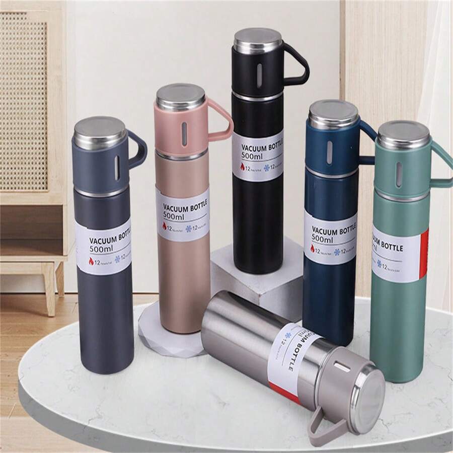 不鏽鋼保溫杯,雙層防隔熱保溫水瓶,可保溫保冷數小時,適用於自行車騎行、背包旅行、辦公室、車內、學生、學校、聚會、露營,是旅行必備品 - 彩色 - 查看 1