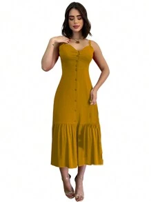 Women Dresses - Yellow - View 3