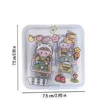 1 Pieza Pegatina De Dibujos Animados De Chica Linda, 100 Piezas Pegatinas De Cuaderno, Pegatinas A Prueba De Agua Para Diario Y Scrapbooking - Multicolor - Ver 9