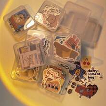 1 Pieza Pegatina De Dibujos Animados De Chica Linda, 100 Piezas Pegatinas De Cuaderno, Pegatinas A Prueba De Agua Para Diario Y Scrapbooking - Multicolor - Ver 6