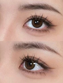 5對全帶透明軟枝自然上假睫毛,長、軟、捲翹、增密、可重複使用,歐式風格 - 黑色 - 查看 3