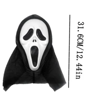 1 Pieza Máscara De Cara De Fantasma De Halloween - Negro - Ver 2
