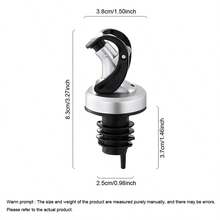 1pc Reusable Vinegar Bottle Stopper: Automatic Opening & Closing Multipurpose Reusable Olive Oil Pour Spout For Restaurant - Gold - View 3