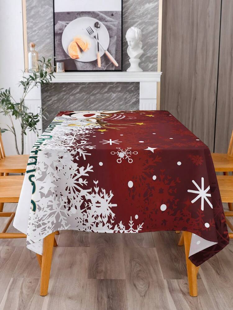 1 Miếng Giáng sinh Lễ hội Mẫu In Khăn trải bàn - Đầy màu sắc - Xem 2