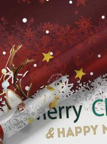 1入組聖誕節慶紋樣印花桌布 - 多彩色 - 查看 5