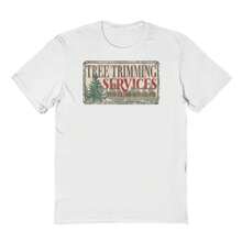 Nearly There Tree Trimming Services Graphic Unisex Cotton Short-Sleeve T-Shirt - 白色 - 查看 3